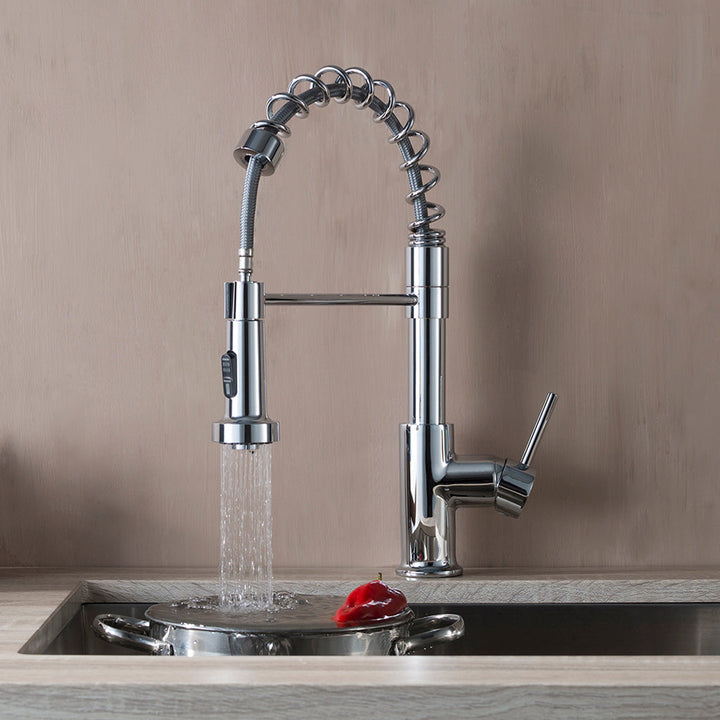 Single-Handle Pull-Out Kitchen Faucet in 205