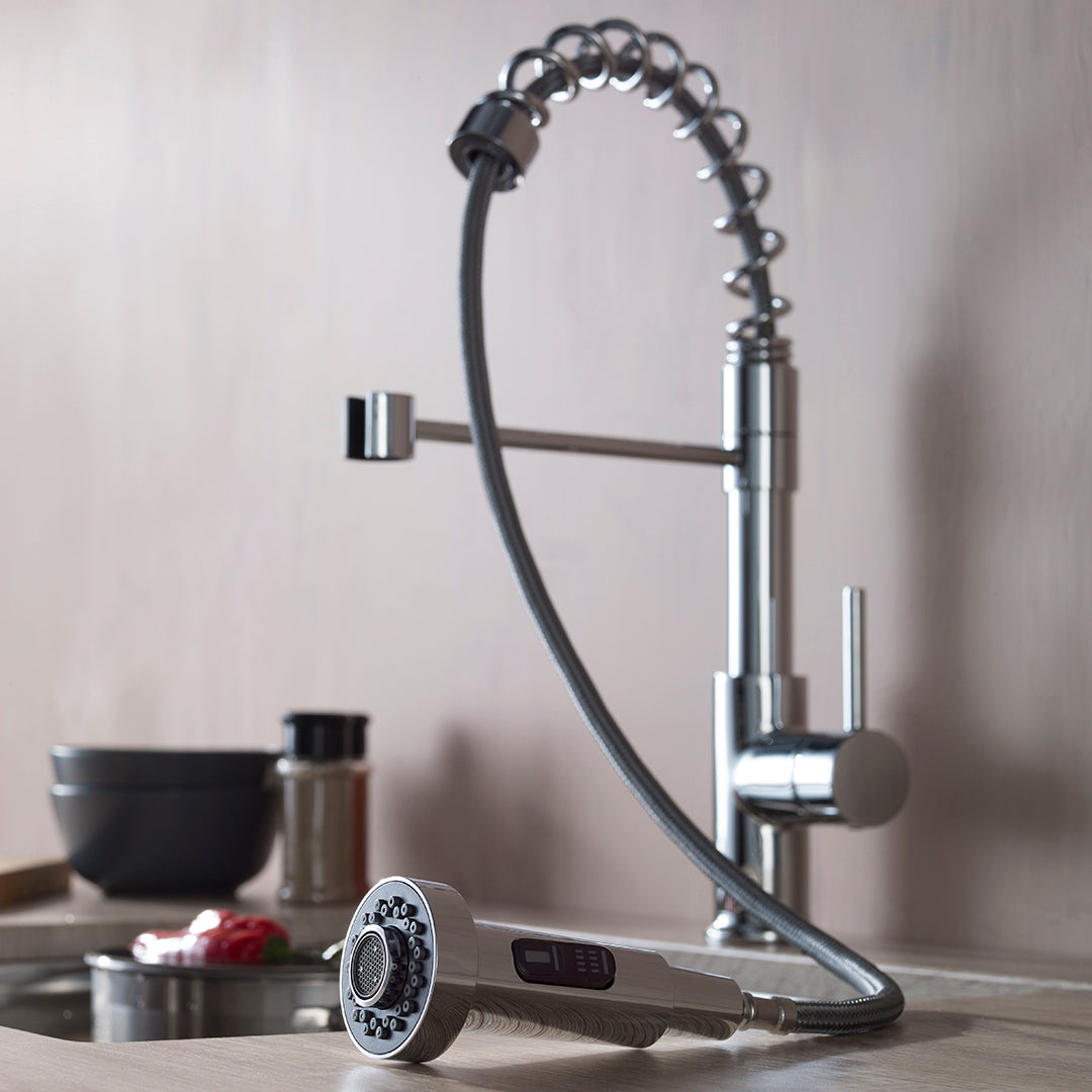 Single-Handle Pull-Out Kitchen Faucet in 205
