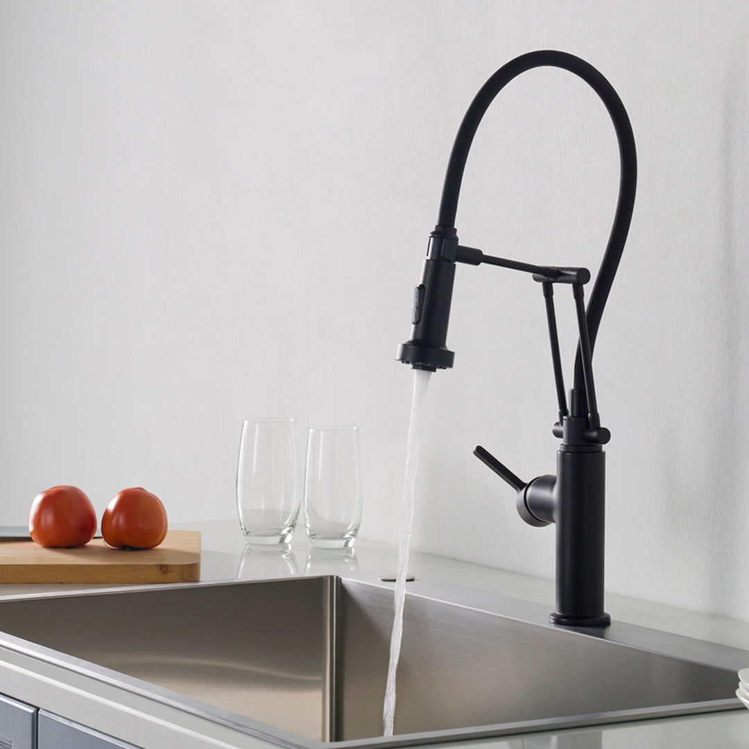 Single-Handle Pull-Out Kitchen Faucet in 208