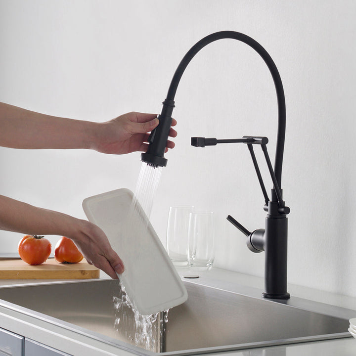 Single-Handle Pull-Out Kitchen Faucet in 208