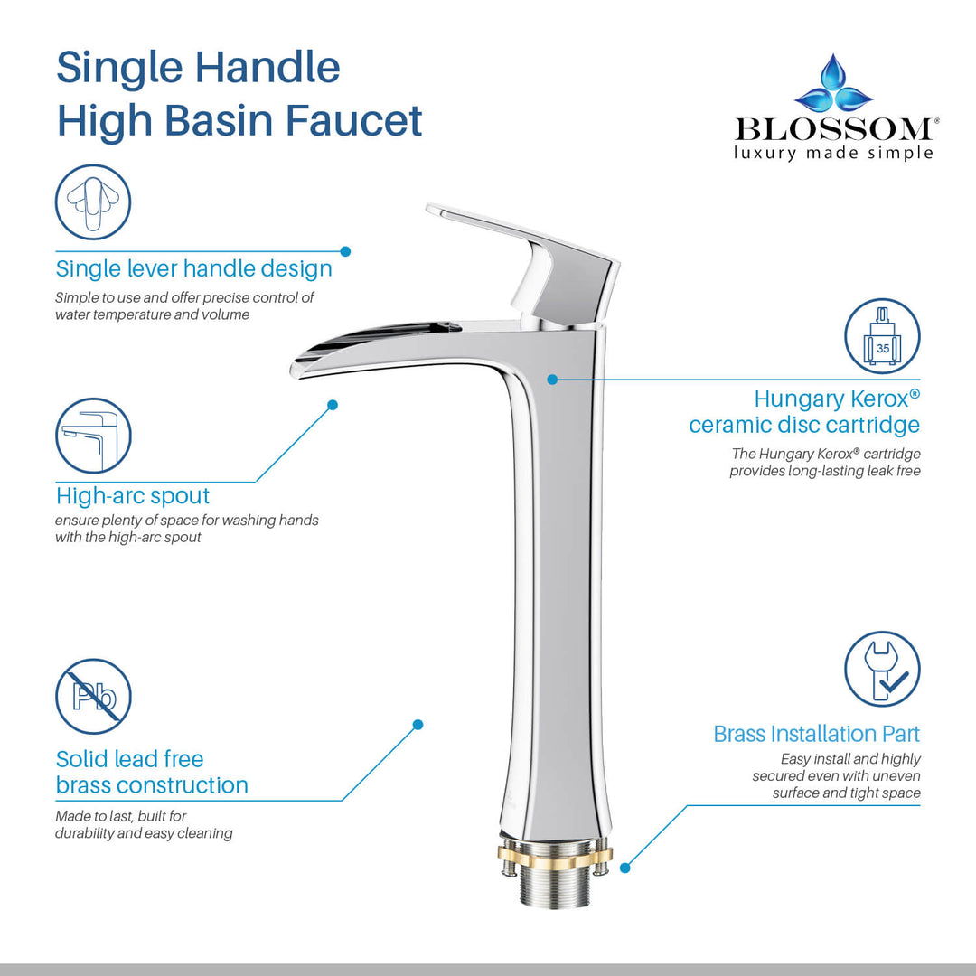 Single-Handle Single-Hole Bathroom Faucet in 305