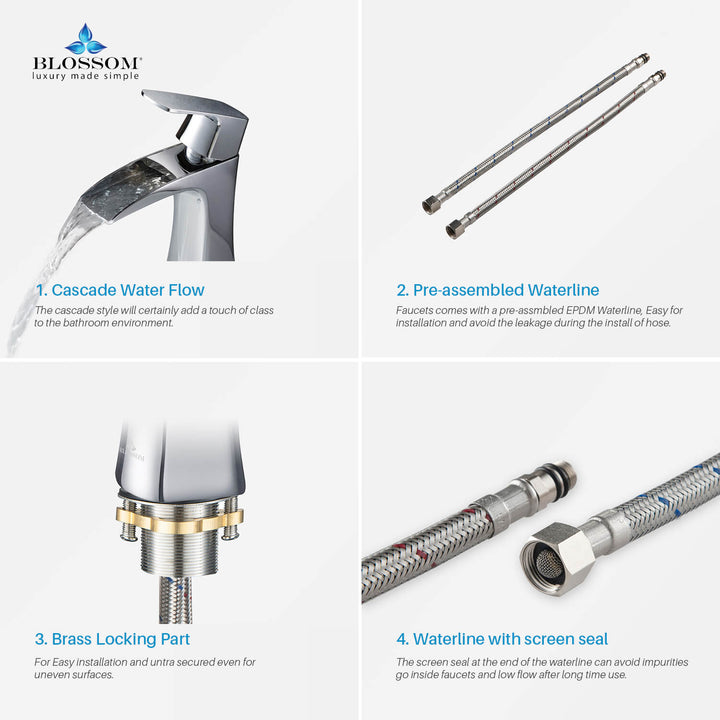 Single-Handle Single-Hole Bathroom Faucet in 305