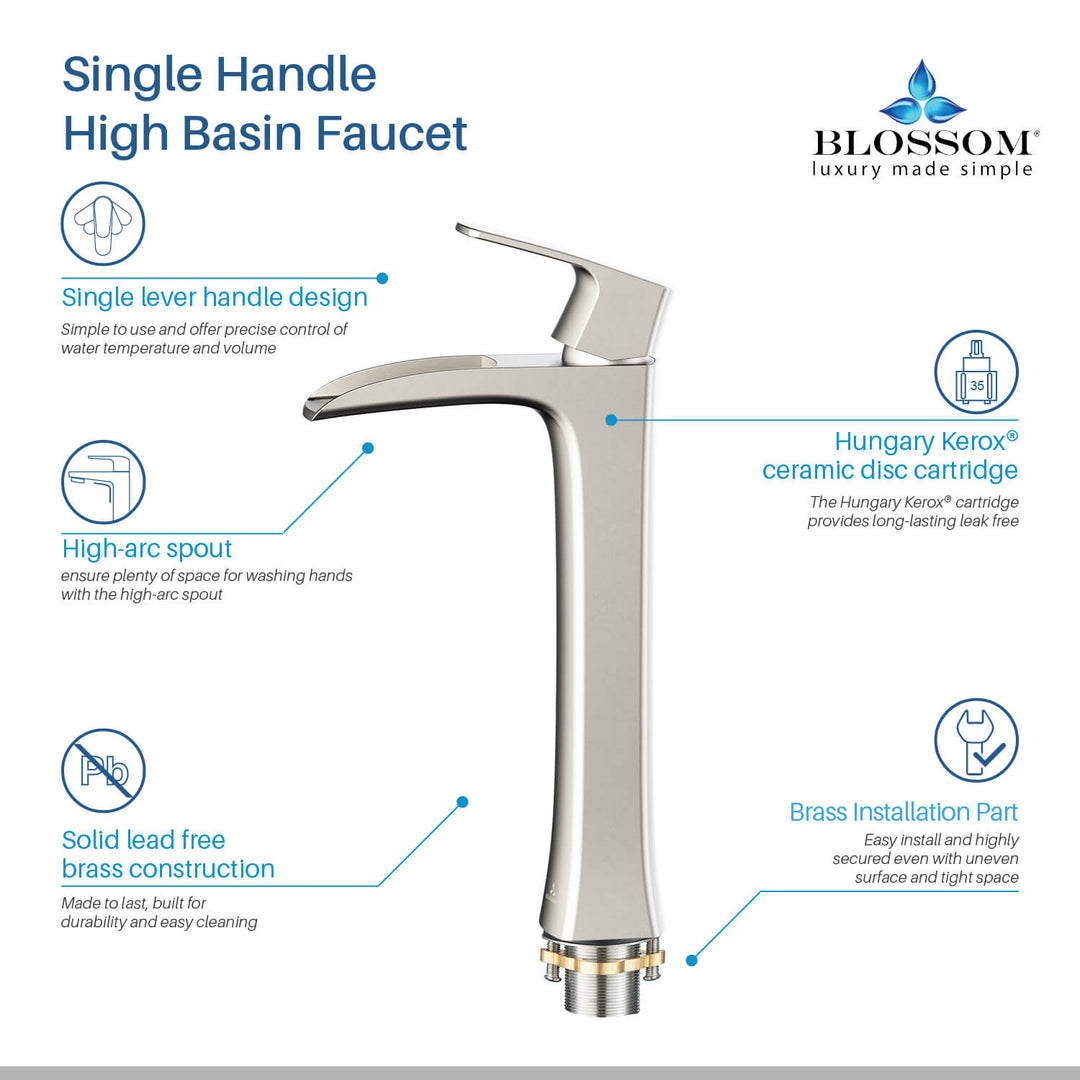 Single-Handle Single-Hole Bathroom Faucet in 305