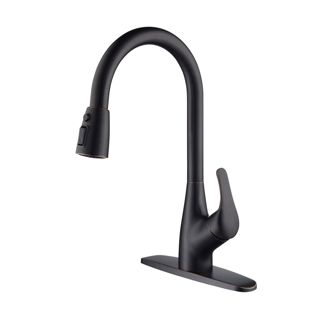 Value Collection Single-Handle Pull-Down Kitchen Faucet in F101ORB | ANVE Kitchen & Bath