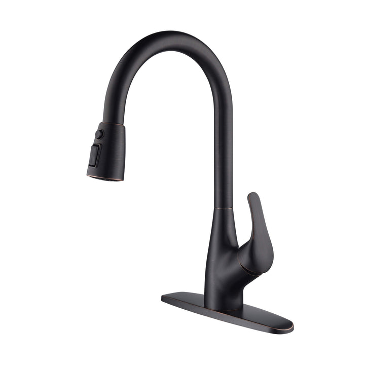 Value Collection Single-Handle Pull-Down Kitchen Faucet in F101ORB | ANVE Kitchen &amp; Bath