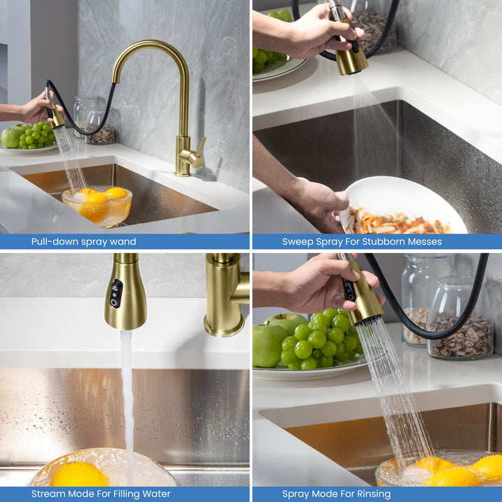 Value Collection Single-Handle Pull-Down Kitchen Faucet in F102