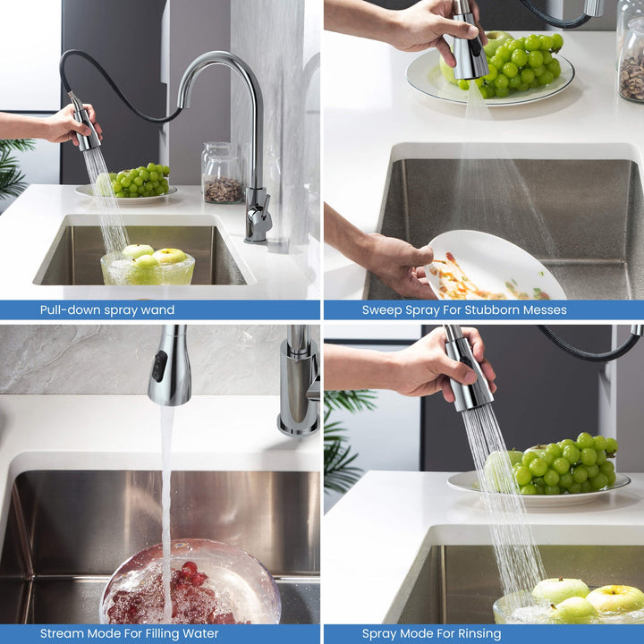Value Collection Single-Handle Pull-Down Kitchen Faucet in F102