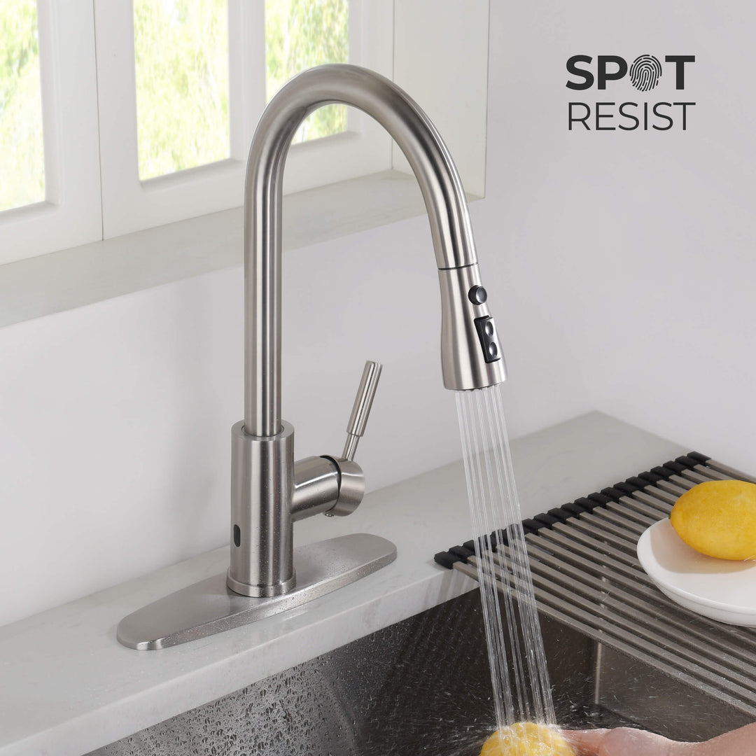 Value Collection Single-Handle Pull-Down Kitchen Faucet with Touch Sensor