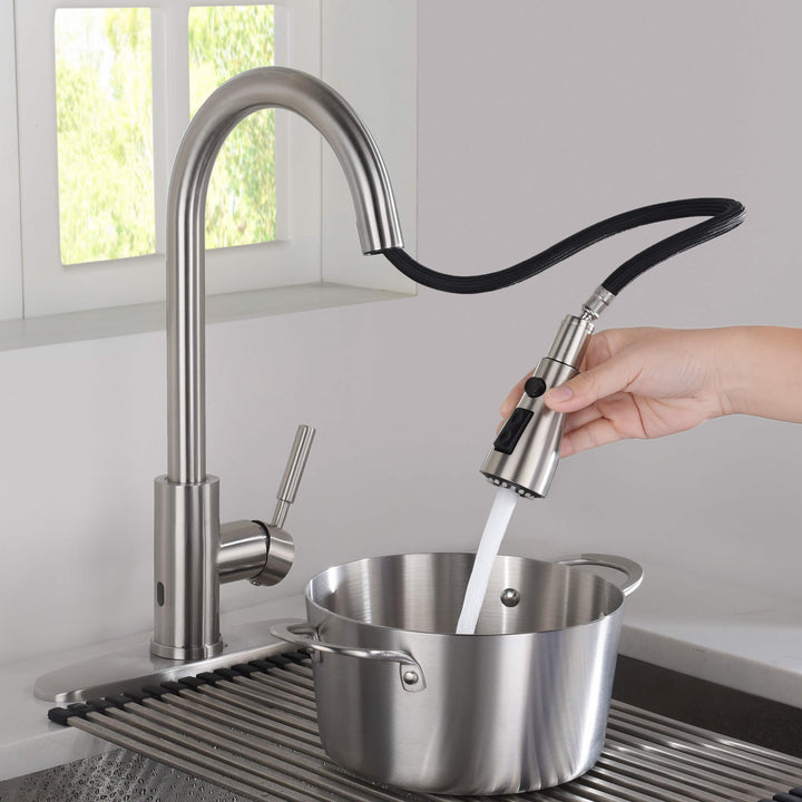Value Collection Single-Handle Pull-Down Kitchen Faucet with Touch Sensor
