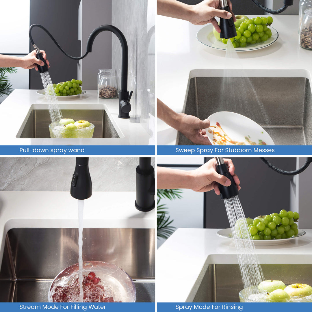 Value Collection Single-Handle Pull-Down Kitchen Faucet in F102