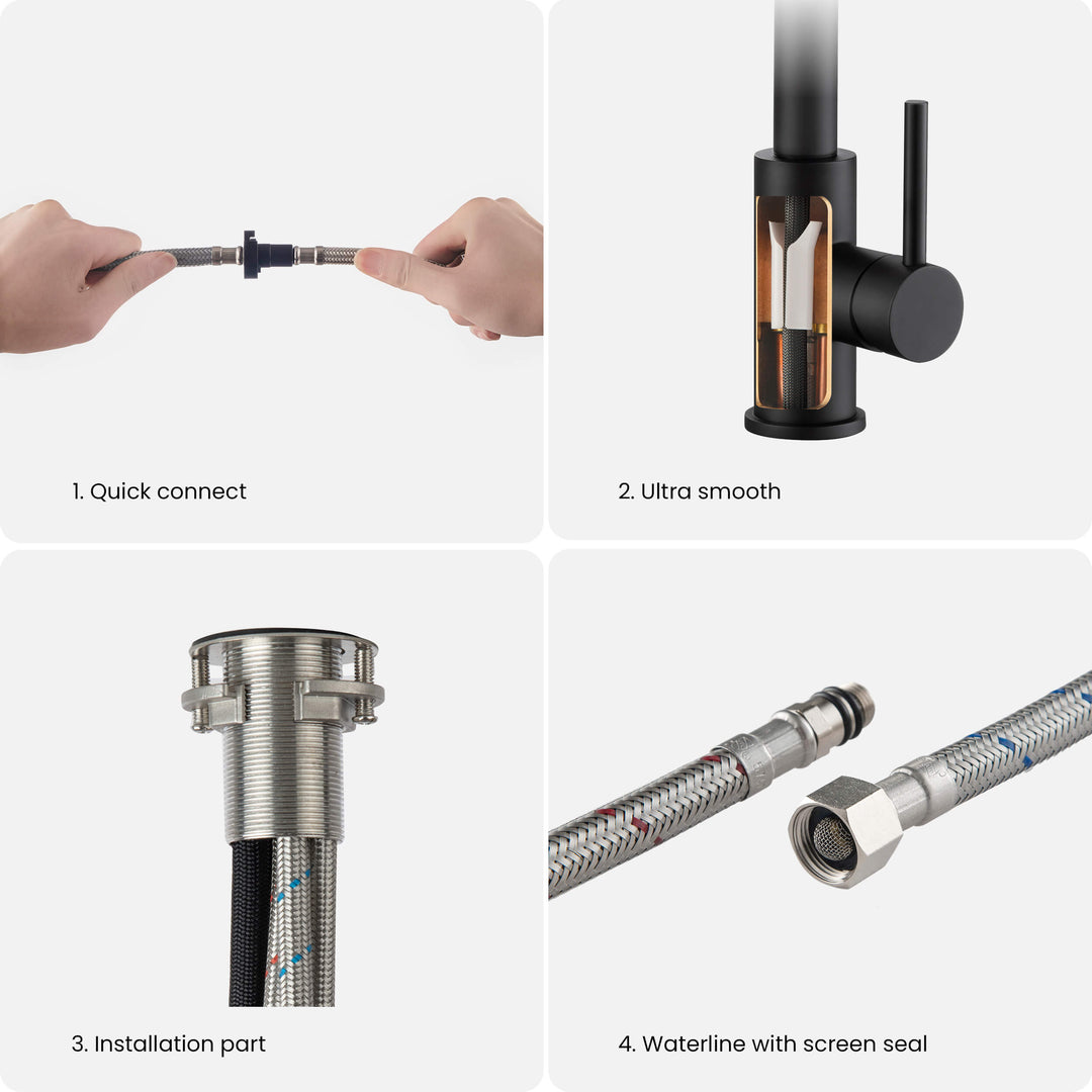 Value Collection Single-Handle Pull-Down Kitchen Faucet in F102