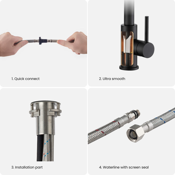 Value Collection Single-Handle Pull-Down Kitchen Faucet in F102