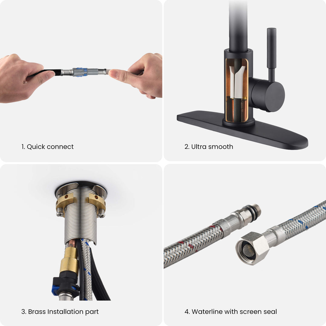 Value Collection Single-Handle Pull-Down Kitchen Faucet with Touch Sensor