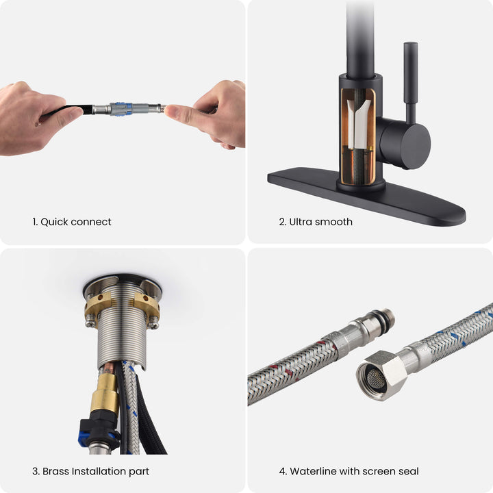 Value Collection Single-Handle Pull-Down Kitchen Faucet with Touch Sensor