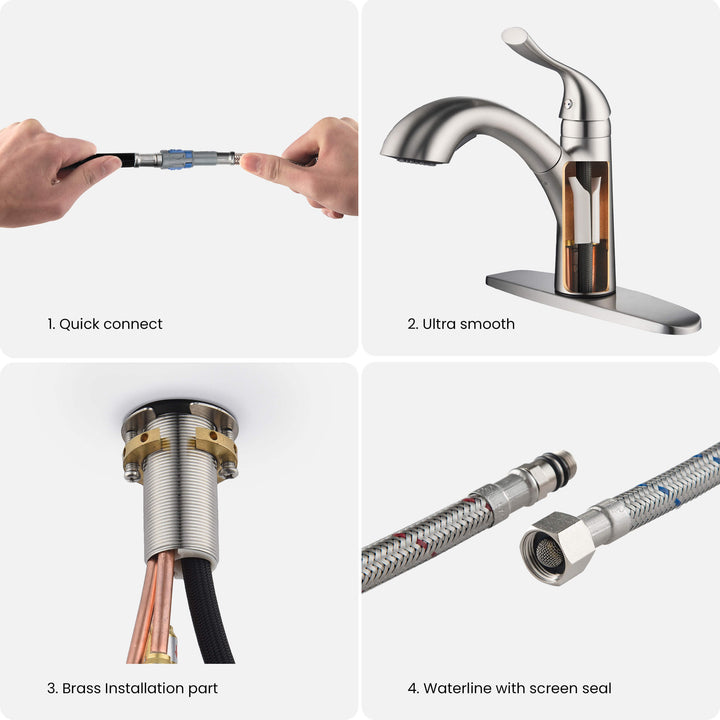 Value Collection Single-Handle Pull-Out Kitchen Faucet