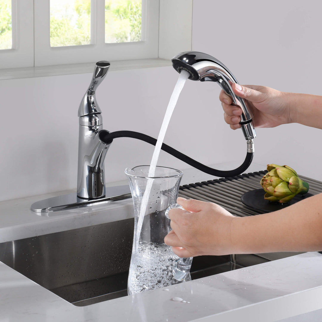 Value Collection Single-Handle Pull-Out Kitchen Faucet
