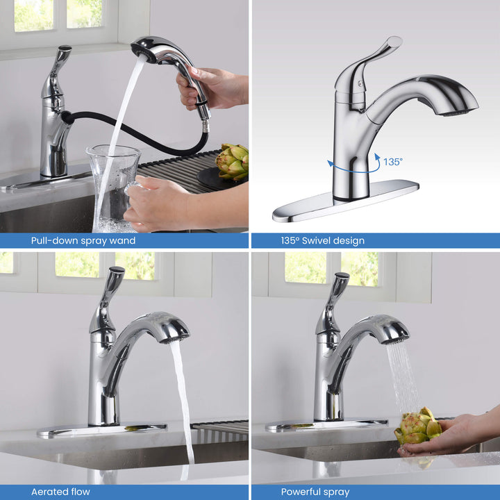 Value Collection Single-Handle Pull-Out Kitchen Faucet