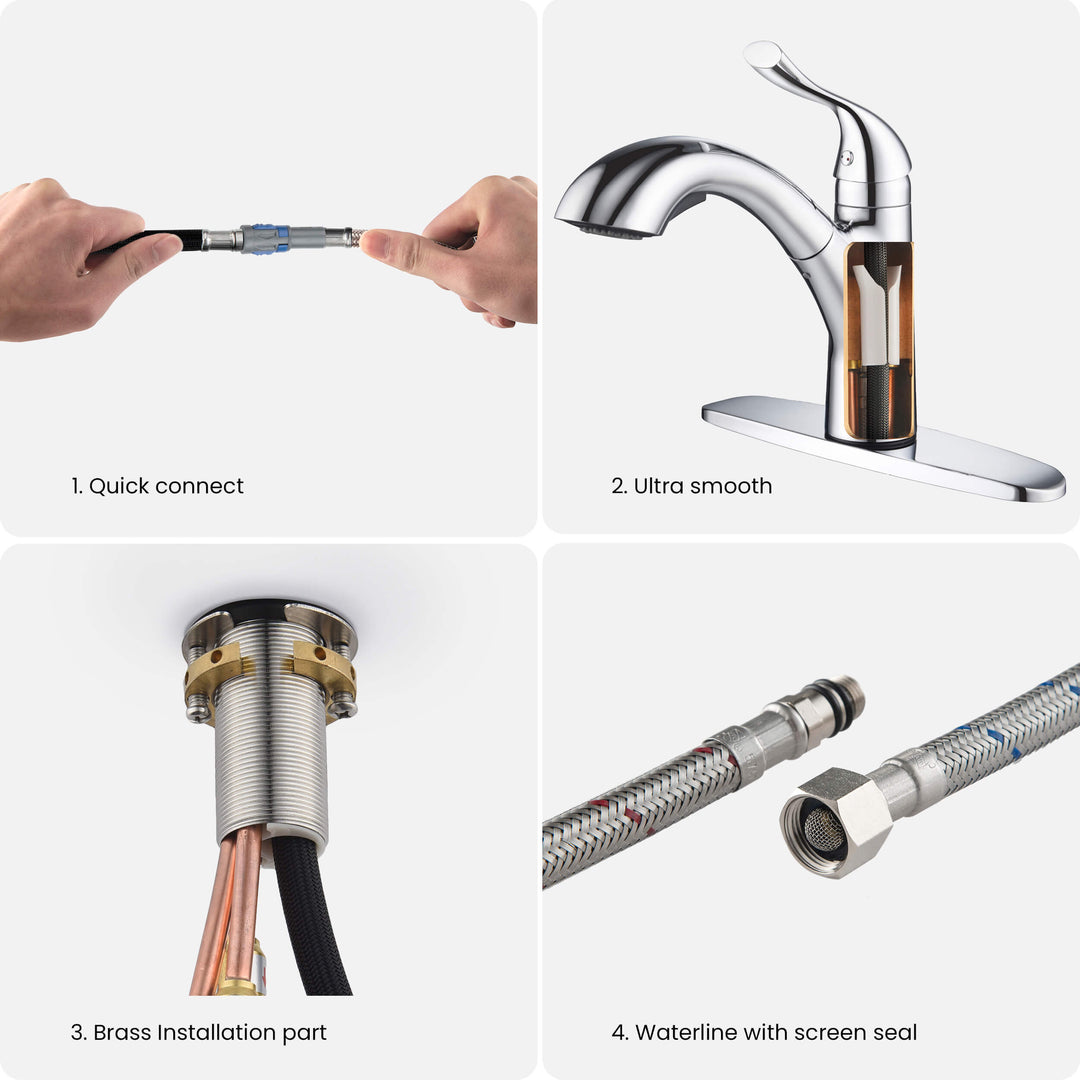 Value Collection Single-Handle Pull-Out Kitchen Faucet