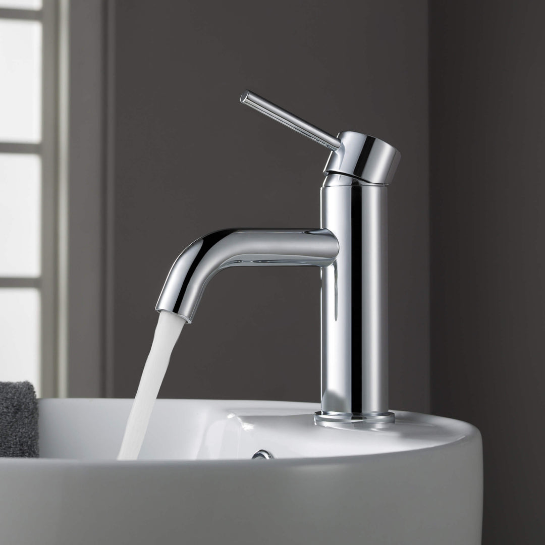 Value Collection Single-Handle Single-Hole Bathroom Faucet with Pop-Up Drain in F201