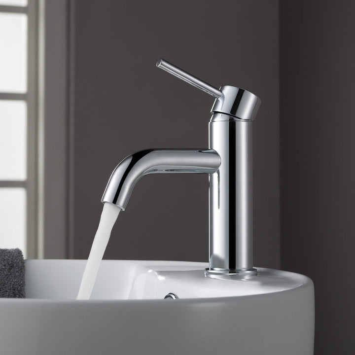 Value Collection Single-Handle Single-Hole Bathroom Faucet with Pop-Up Drain in F201