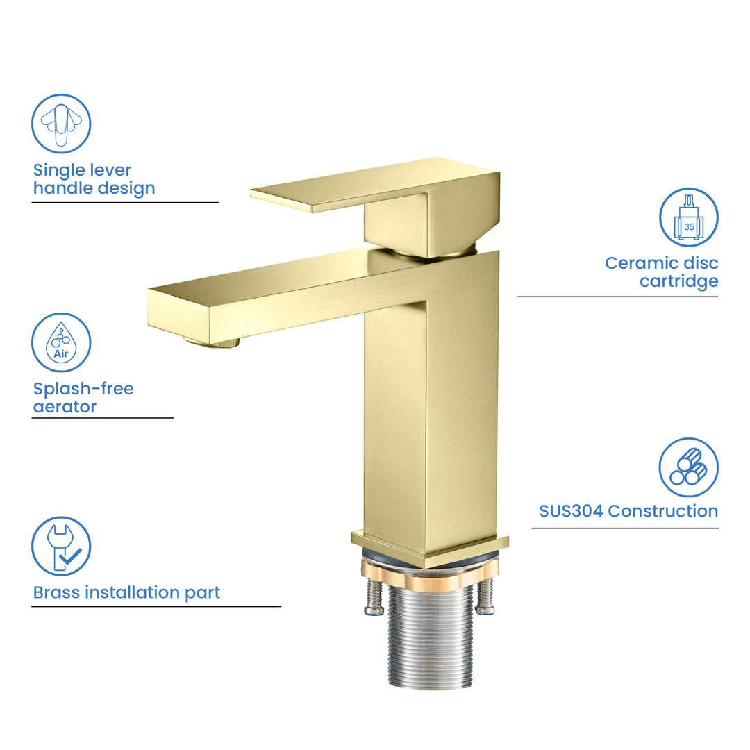 Value Collection Single-Handle Single-Hole Bathroom Faucet with Pop-Up Drain in F202