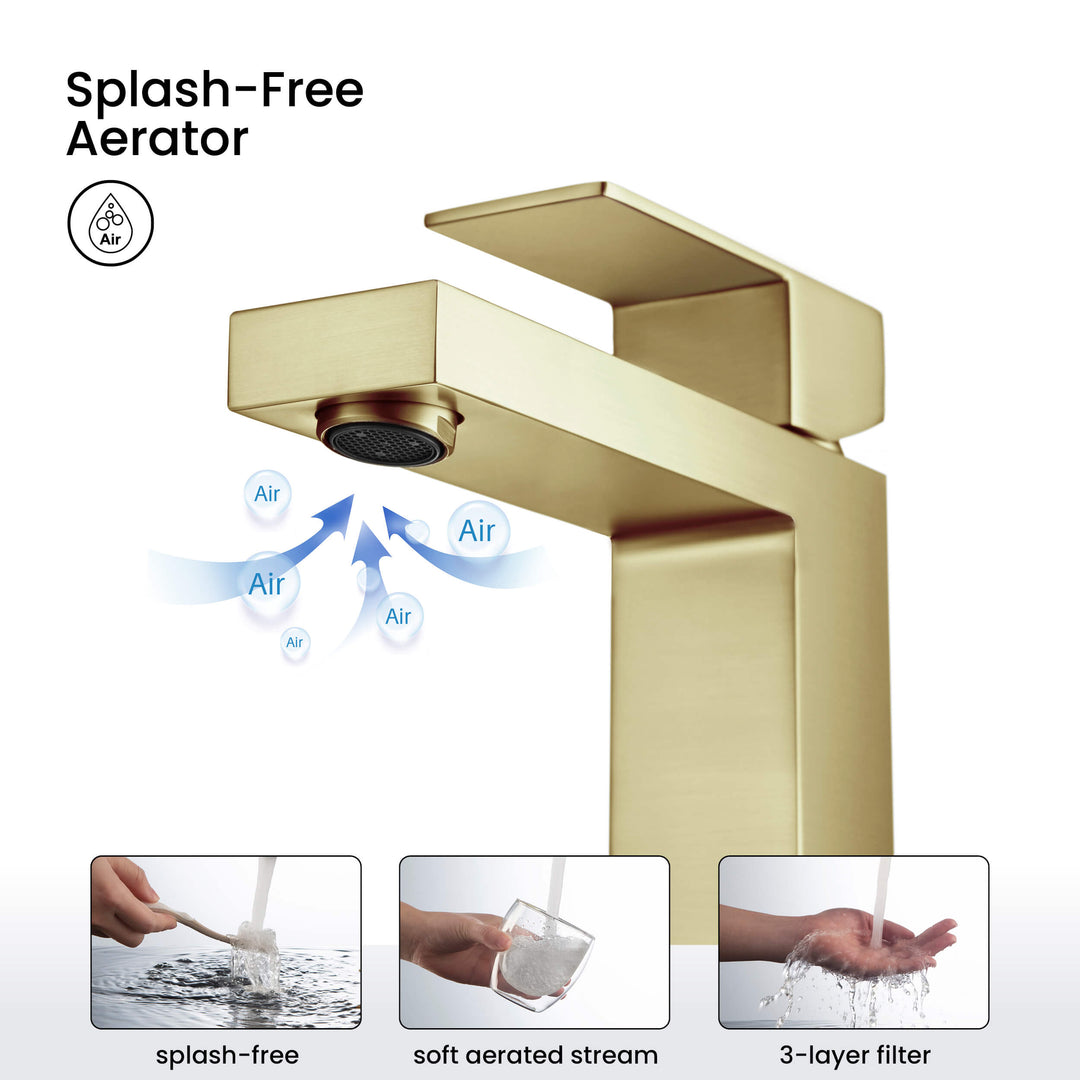 Value Collection Single-Handle Single-Hole Bathroom Faucet with Pop-Up Drain in F202