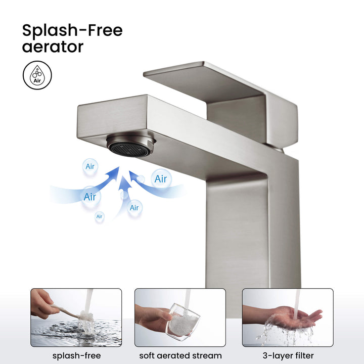 Value Collection Single-Handle Single-Hole Bathroom Faucet with Pop-Up Drain in F202
