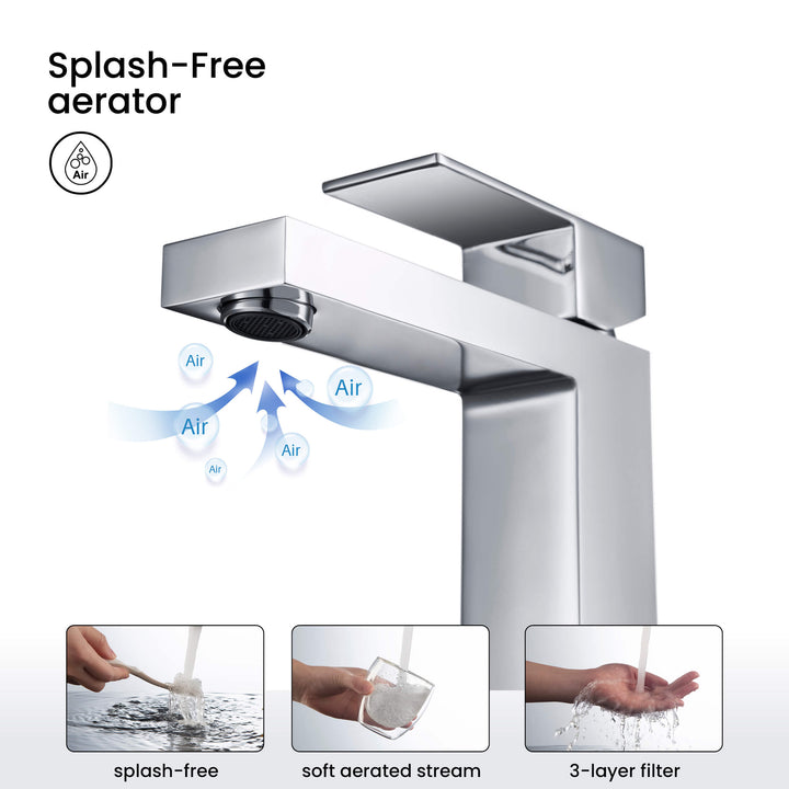 Value Collection Single-Handle Single-Hole Bathroom Faucet with Pop-Up Drain in F202