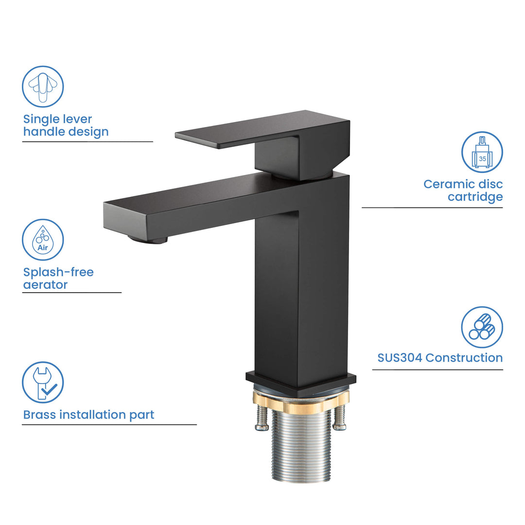 Value Collection Single-Handle Single-Hole Bathroom Faucet with Pop-Up Drain in F202