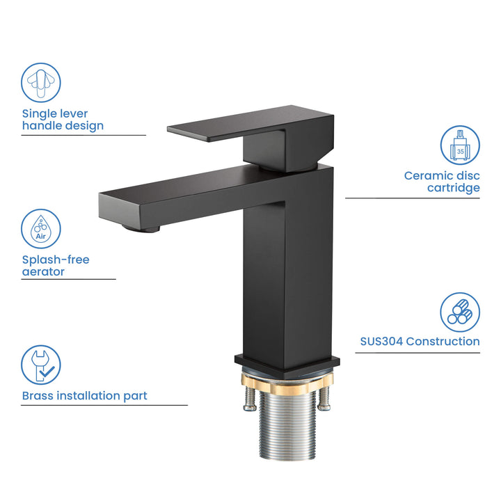 Value Collection Single-Handle Single-Hole Bathroom Faucet with Pop-Up Drain in F202