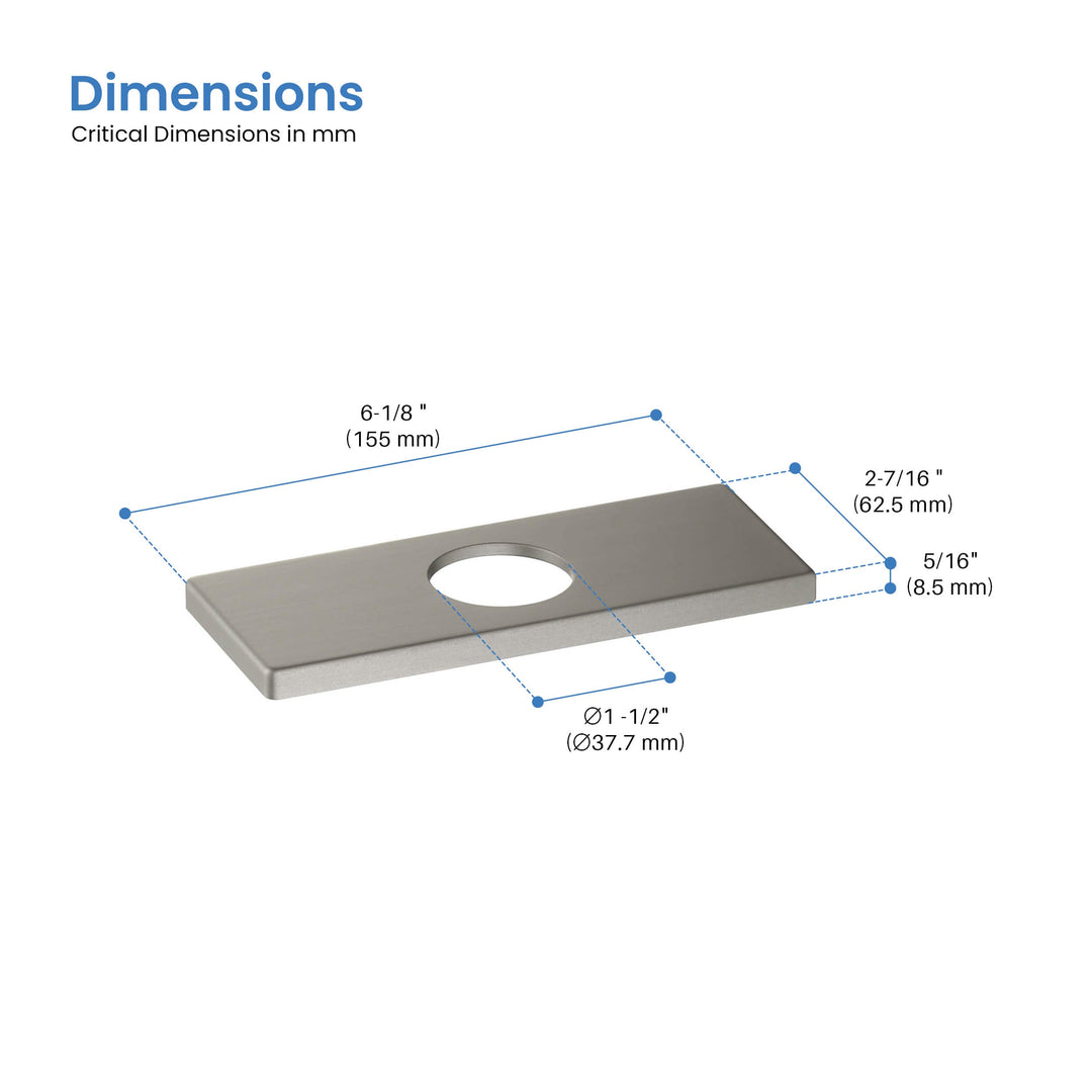 Quadra 6" Bathroom Faucet Hole Cover