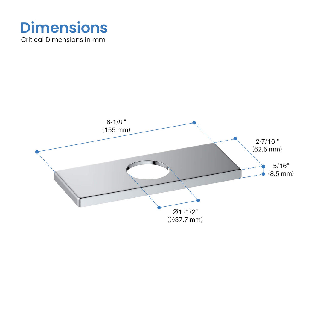 Quadra 6" Bathroom Faucet Hole Cover