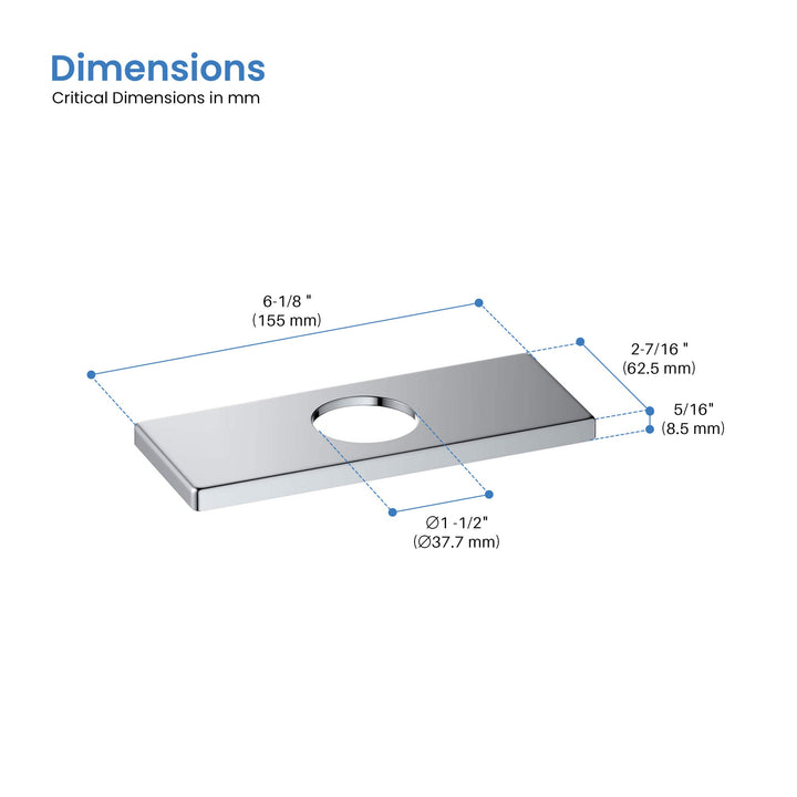 Quadra 6" Bathroom Faucet Hole Cover