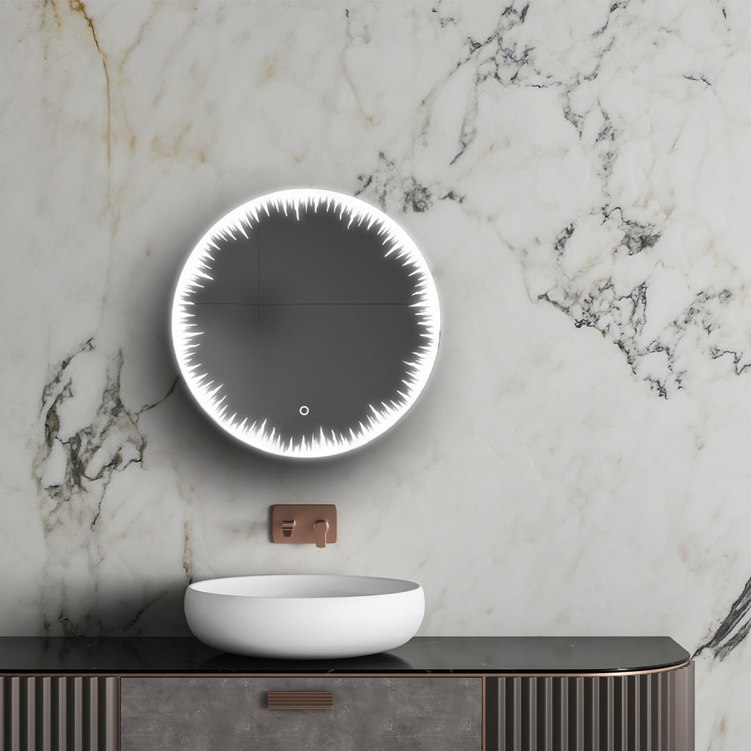 Flame 24" LED Bathroom Mirror, Anti-Fog