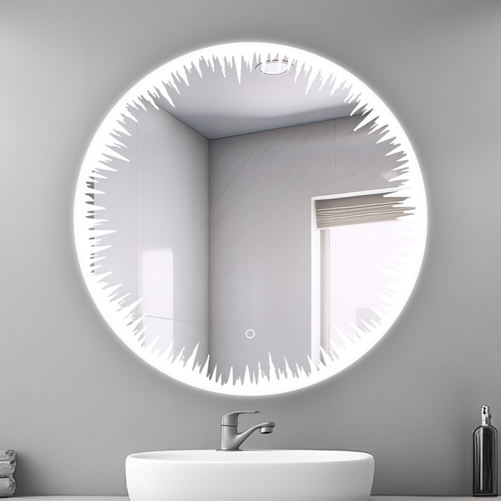 Flame 24" LED Bathroom Mirror, Anti-Fog