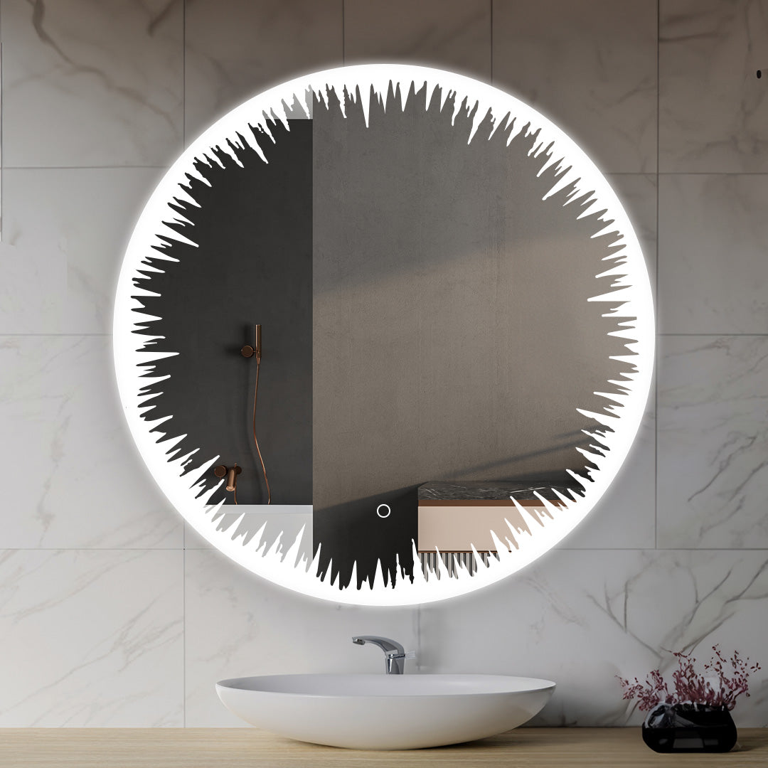 Flame 30" LED Bathroom Mirror, Anti-Fog