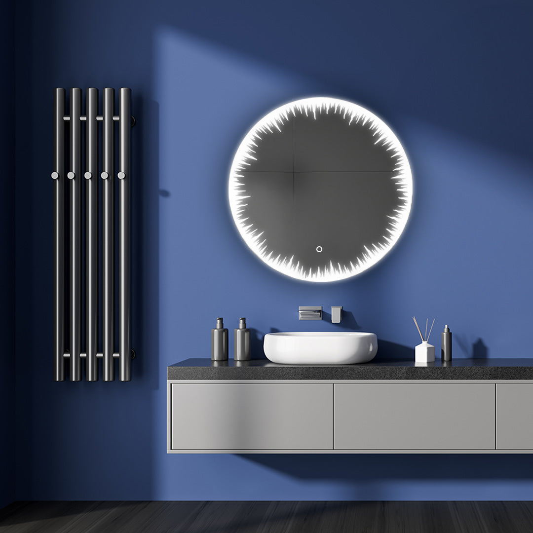 Flame 36" LED Bathroom Mirror, Anti-Fog