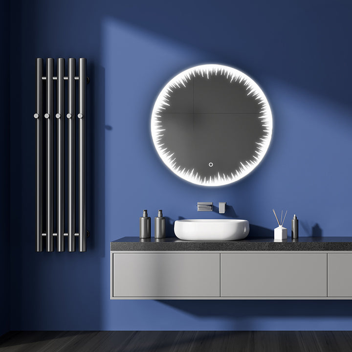 Flame 36" LED Bathroom Mirror, Anti-Fog