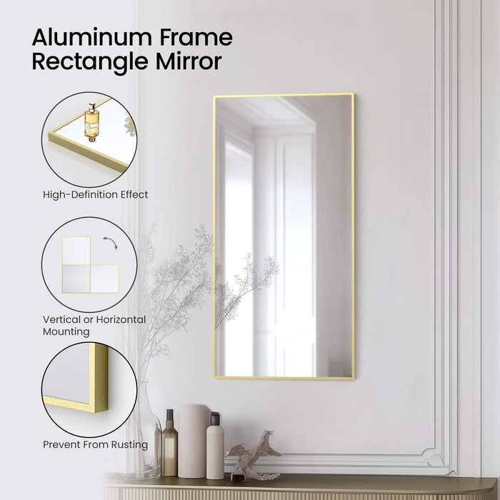 Metal Framed Bathroom Mirror