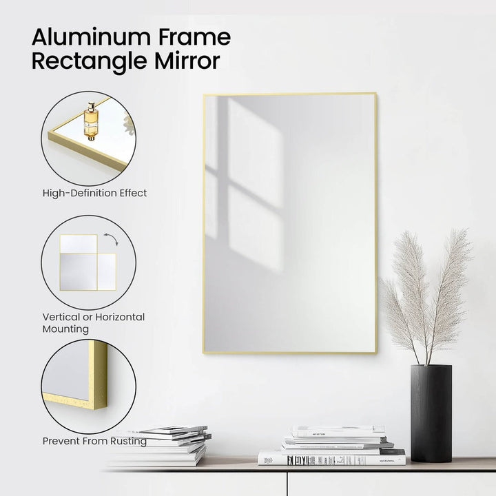 Metal Framed Bathroom Mirror