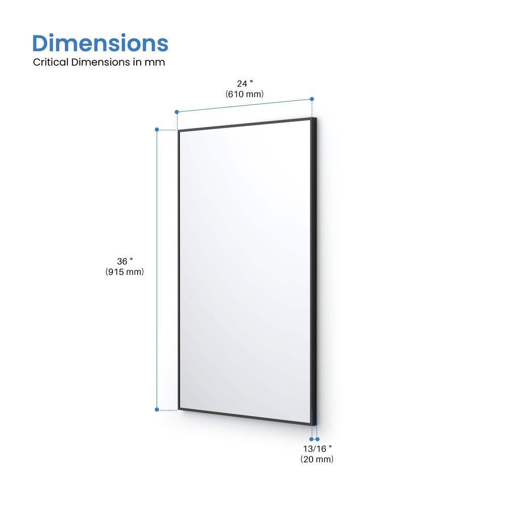 Metal Framed Bathroom Mirror