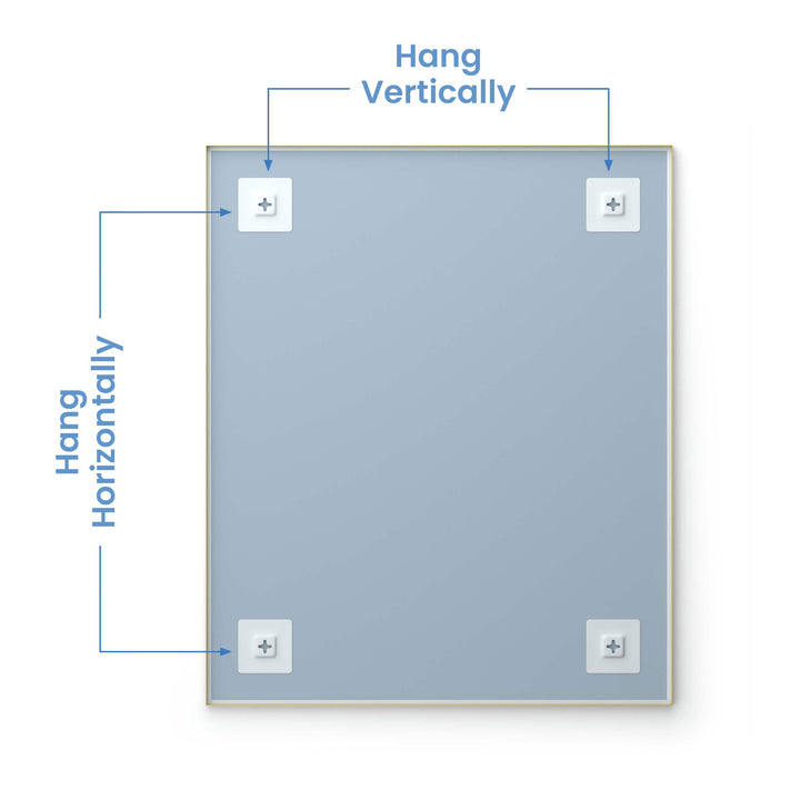 30" x 36" Metal Frame Wall-Mount Bathroom Mirror, Shatterproof in FM1