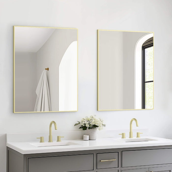 Metal Framed Bathroom Mirror