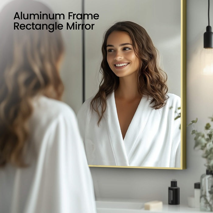 Metal Framed Bathroom Mirror