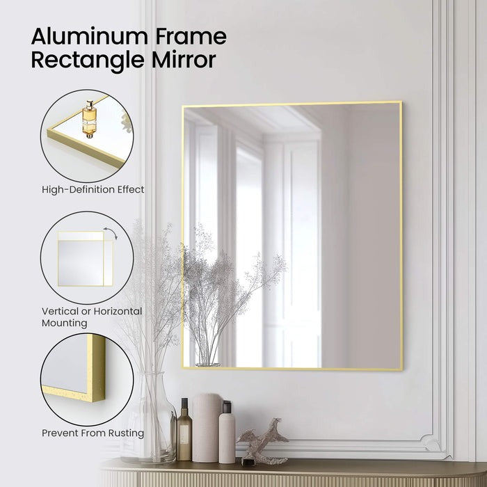Metal Framed Bathroom Mirror