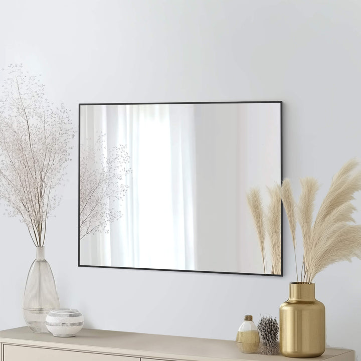 30" x 36" Metal Frame Wall-Mount Bathroom Mirror, Shatterproof in FM1