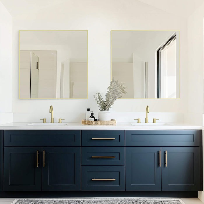Metal Framed Bathroom Mirror
