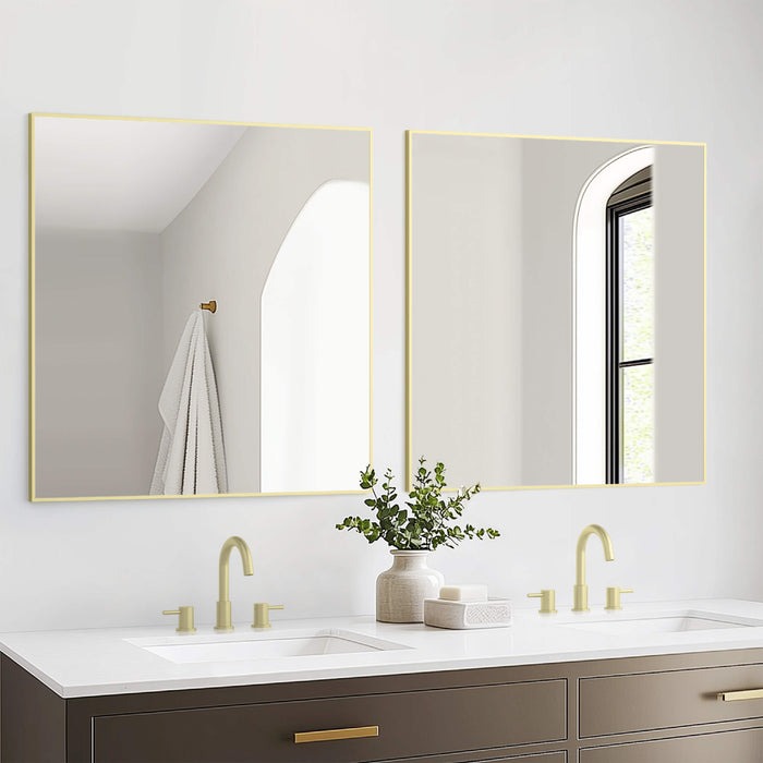 Metal Framed Bathroom Mirror