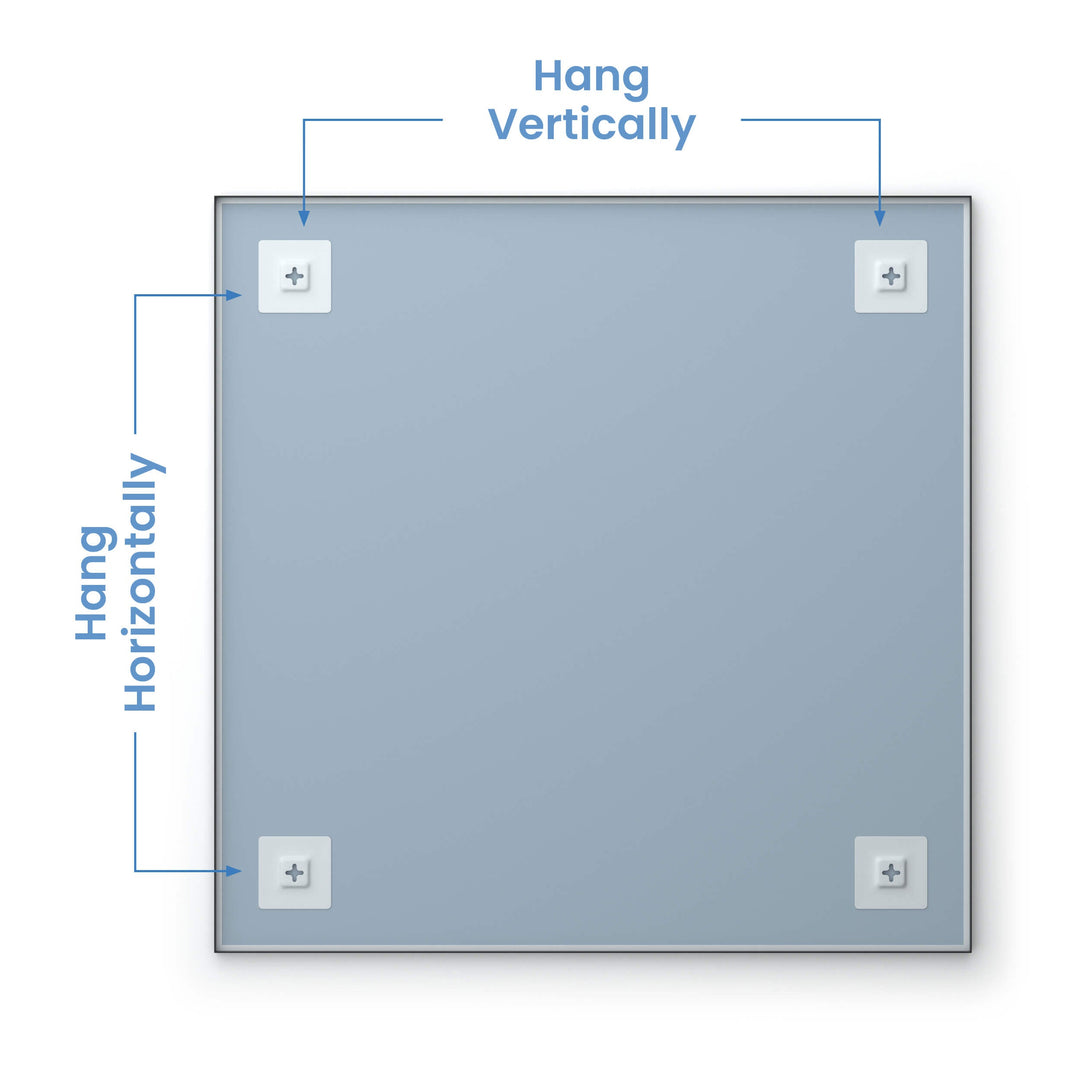 36" x 36" Metal Frame Wall-Mount Bathroom Mirror, Shatterproof in FM1