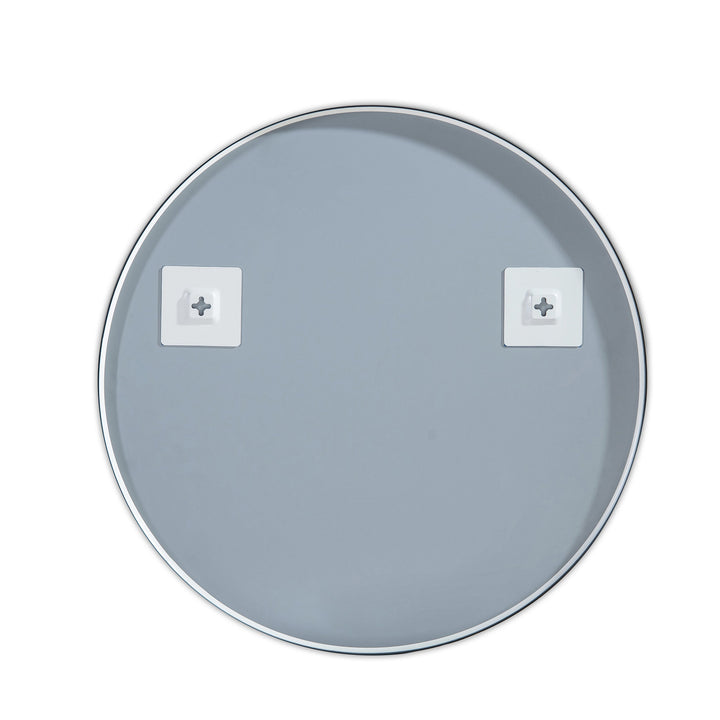 36" Round Metal Frame Wall-Mount Bathroom Mirror, Shatterproof